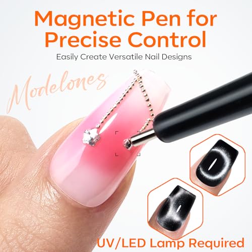 Modelones Cat Eye Magnet Tools 15-Piece Set for Gel Polish