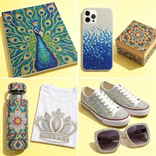 Bedazzling Kit 40000Pcs 30 Colors Flatback Rhinestones 3mm + B7000 Glue