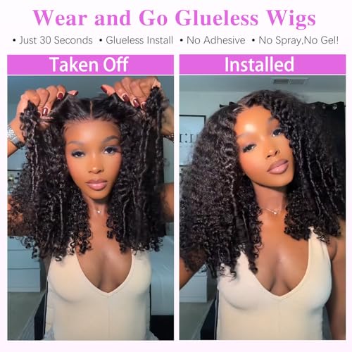 Liqusee 7x6 Burmese Curly Glueless Wig 24" Human Hair Pre Plucked