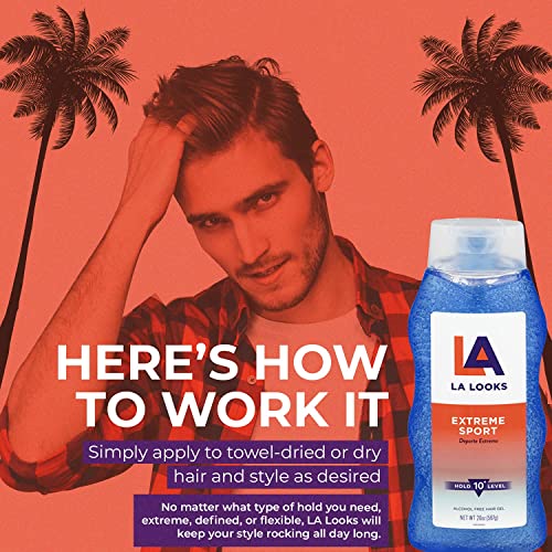 LA Looks Extreme Sport Hair Gel 20 Oz - High-Performance Hold for Active Lifestyle - Variation of THIS listing