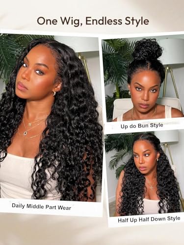 UNICE Bye Bye Knots Glueless Wig 7x5 Lace 18 Inch Water Wave
