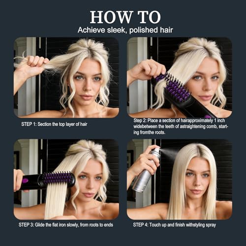 KNISUZ Go Brush Pro 2026 Mini Cordless Hair Straightener