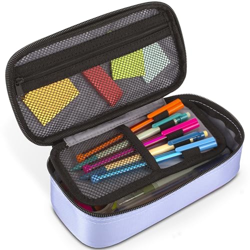 Five Star High-Capacity Pencil Pouch, 8.5" Lilac/Berry