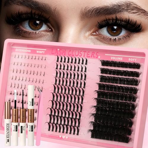 Wispy Cluster Lashes 290PCS - Spiky Volume Eyelash Extensions