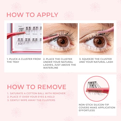 imPRESS 'Demi Wispy' Self-Adhesive Eyelash Clusters, 24pc Reusable