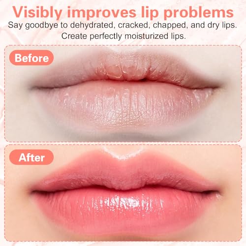 4 PCS Summer Lip Glossy Butter Balm Set, Tinted Lip Balm Long-Lasting Hydrating and Moisturizer, Glitter Lip Glossy Soften Dry Lips and Lip Care, Christmas, Birthdays Gifts for Women and Teen Girls