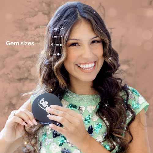 blinger¢ç Shimmer Crystal Refill Pack ? as seen on Shark Tank | 5 Discs ? 75 Precision-Cut Glass Crystals | Hair-Safe Accessories | Styling Tool not Included | Pure White Pearls 5 mm