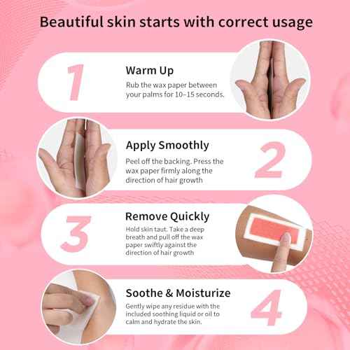 80PCS Wax Strips for Hair Removal, Waxing Kit for Women, Eyebrow Wax Strips & Facial Hair Removal, Sensitive Skin Friendly, Multi-Use on Face, Legs, Bikini Area, Long-Lasting Smoothness