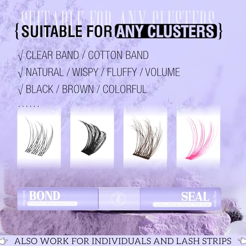 Mavphnee Clear Eyelash Glue with Lavender Oil - Strong Hold & Waterproof