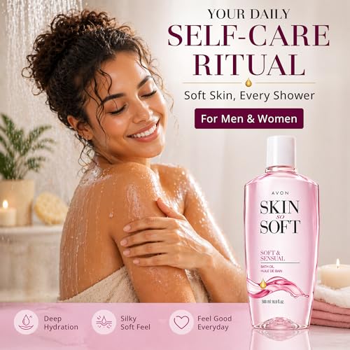 Moisturizing Body Oil with Argan - 16.9 oz Soft & Sensual Bath Oil