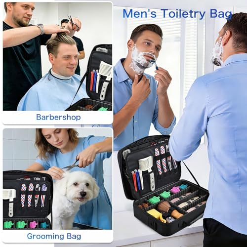 Professional Barber Clipper Case with Adjustable Dividers