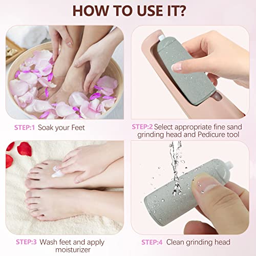 Rechargeable Electric Foot Callus Remover & 12-in-1 Pedicure Kit