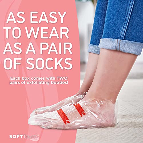 Soft Touch Exfoliating Foot Peel Mask for Dry Cracked Feet & Calluses - 2 Pack