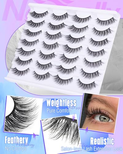 Newcally Wispy Faux Mink Lashes 14 Pairs Pack