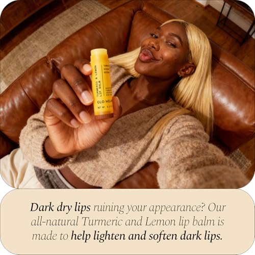 Glo Melanin Lemon & Turmeric Lip Balm 1 Pack - Brighten & Nourish Dark Lips