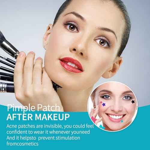 Pimple Patches for Face (1296 Count),3 shapes (Round,Star and heart Shapes),Hydrocolloid Spot Dots with Salicylic Acid and Tea Tree Oil