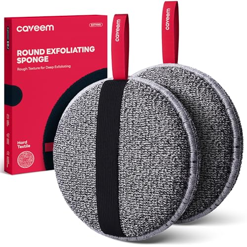 Caveem Exfoliating Body Scrubber Sponge, Extra Rough - 2 Pack