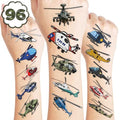 102 Pcs Helicopter Temporary Tattoos for Kids - Party Favors