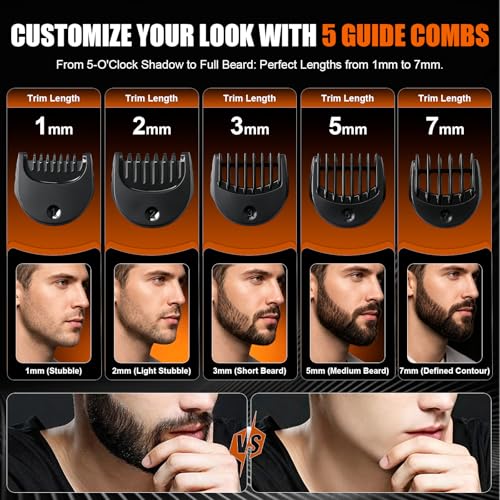 Beard Trimmer Head Attachment for Braun Series 5/6/7 with 5 Guide Combs
