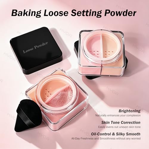 KYDA Dual-Tone Loose Setting Powder with Puff
