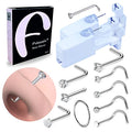 Disposable Nose Piercing Kit with Hypoallergenic Nose Studs - 2 PCS