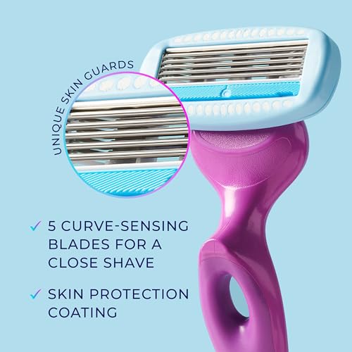 Moisturizing Razor Blade Refills for Women - 5-Blade, 6 Count