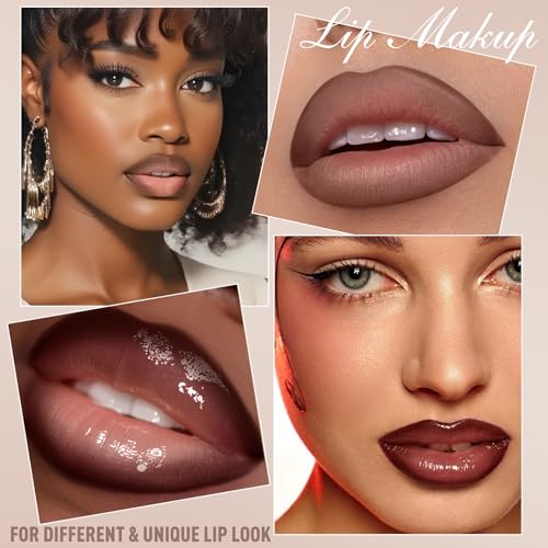 3-in-1 Lip Kit - Matte Lipstick, Liner & Nude Gloss Set
