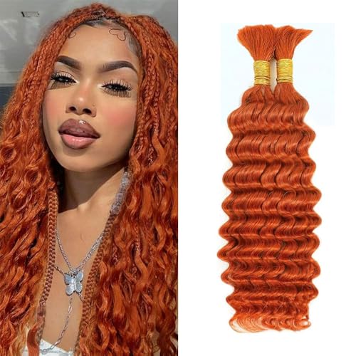 Ginger Boho Deep Wave Human Hair Extensions - 22 Inch, 350g