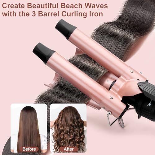 UNOBEY 5-in-1 Curling Wand Set with Interchangeable Barrels