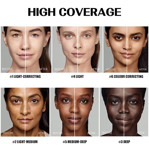 5 In 1 Multi-Use Correcting Concealer Palette,Waterproof Long Lasting Contour Palette,Professional Creamy Concealer Kit for Women,Easy to Create Full Coverage and Natural Finish.#5