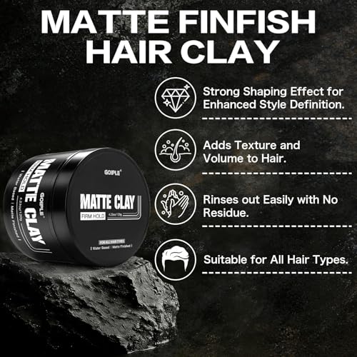 Goiple Men's Hair Styling Clay - Firm Hold, Matte Finish 120g