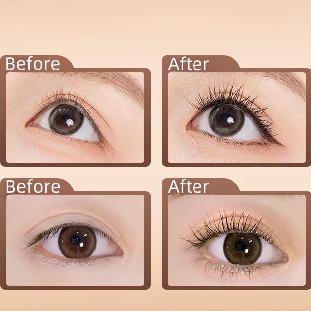 Waterproof Mascara for Short Lashes - 24H Black Volumizing Formula