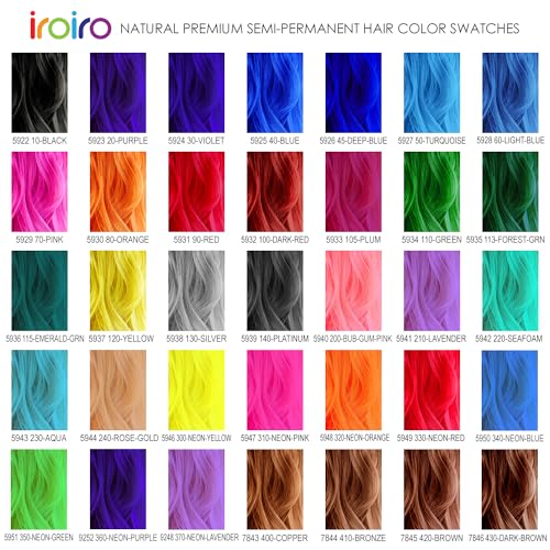 Iroiro Premium Neon Red Semi-Permanent Hair Color 4oz