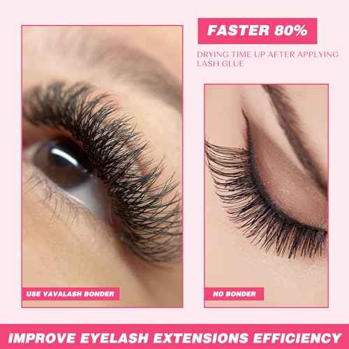 VAVALASH Lash Bonder for Eyelash Extensions Super Lash Bonder for Lash Extensions Glue Accelerator Increase Lash Retention Accelerate Drying Time Water Oil Proof Professional Eyelash Supplies(15ml)