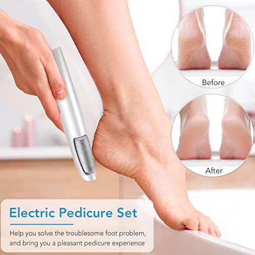 LINKEVAP Electric Foot Callus Remover with 2 Roller Heads