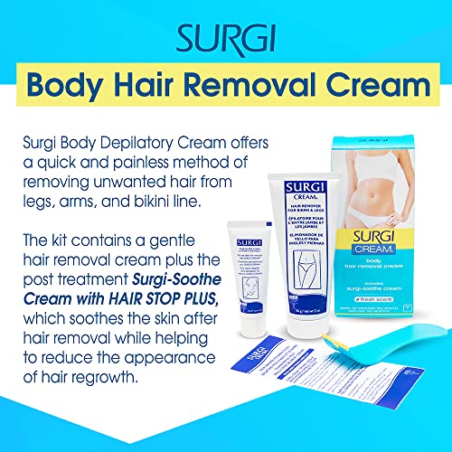 Surgiwax Body Hair Removal Cream, Hair Remover for Bikini & Legs 56g/2oz (SURGI82501)
