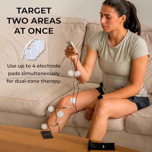 TENS 3-in-1 Combo Unit Muscle Stimulator, EMS Massager Machine for Shoulder, Neck, Sciatica and Back Pain Relief, Electronic Pulse Massage with 36 Customizable Programs and 4 Electrode Pads