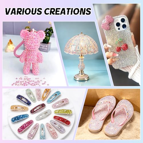 EBANKU 3mm Rhinestones Kit with 48000 Pcs for DIY Crafts