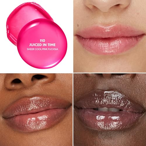 COVERGIRL Clean Fresh Yummy Big Oil Lip Oil Sheer Pink Fuchsia 0.28oz - Juiced In Time
