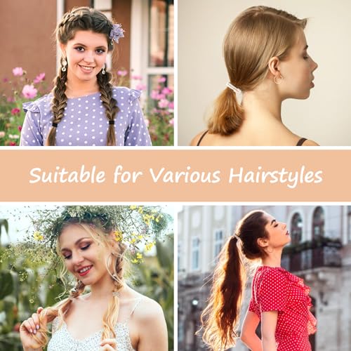 Boho Hair Ties 20-Piece Set, No-Damage Elastic Bands for Thick & Thin Hair
