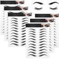 Blulu 6 Sheets Waterproof Eyebrow Tattoo Stickers - 66 Pairs Arch