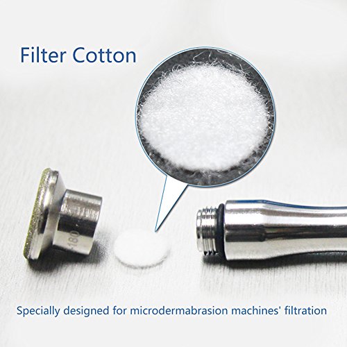 Microdermabrasions Filters, 500pcs Replacement Sponge Cotton Filter Round Filtering Pads Microdermabrasion Filters Facial Vacuum Filters for Blackhead Removal Beauty Machine(10mm)