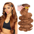 Light Brown Body Wave Hair Bundles 22/24/26 Inch Virgin Hair
