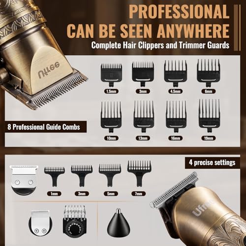 Ufree 3-in-1 Hair Clipper & Beard Trimmer Kit with T-Blade