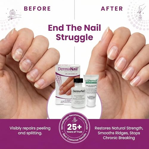 DermaNail Liquid Nail Strengthener & Cuticle Cream Repair Care Kit
