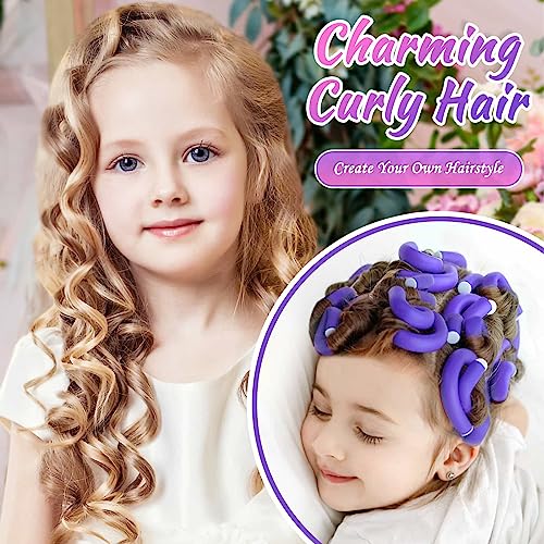 No-Heat Flexible Foam Hair Curlers - 30 Pack Small Flexi Rods (0.47" x 9.45")
