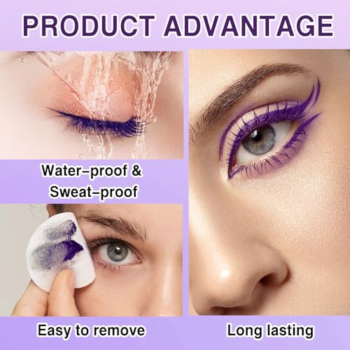 Purple Mascara & Eyeliner Set - 5D Waterproof Long Lasting