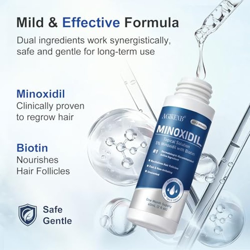 5% Minoxidil Hair Regrowth Serum for Men & Women, 8-Pack