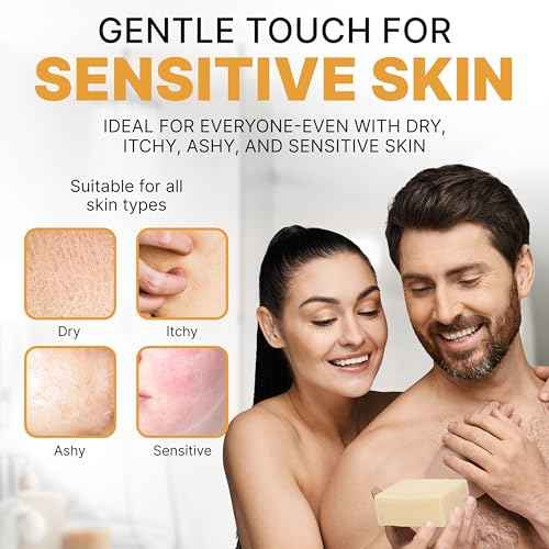 Grandma's Pure Lye Soap Bar by CLASSYONE ? Unscented Face & Body Wash Soap for Dry & Itchy Skin, Bundled with Wonder Wafers Baby Powder Air Freshener - 6.0 oz, Pack of 6