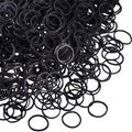 Mini Rubber Hair Bands 1000 Pcs - Black, 1/2 Inch, Durable Elastic Hair Ties